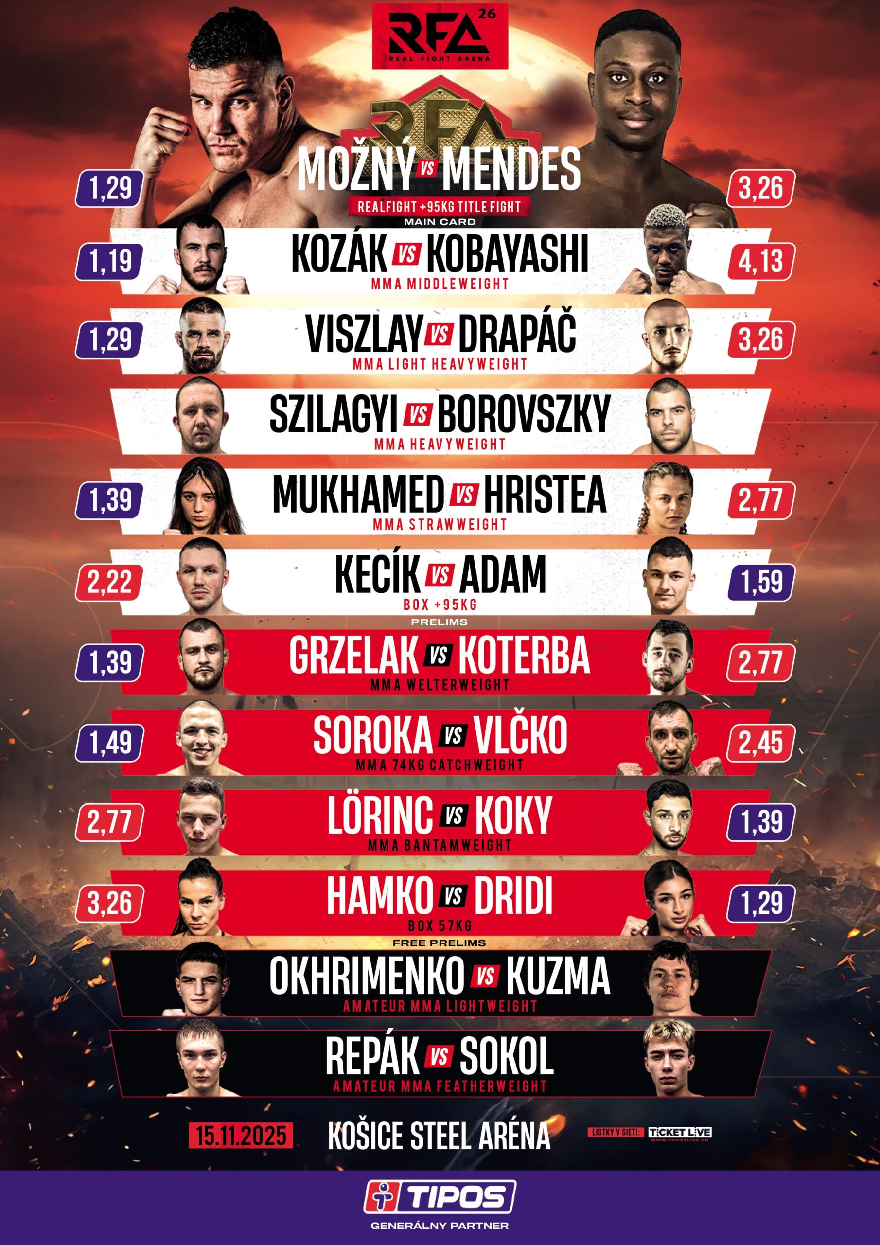 RFA 26 · Možný vs. Mendes